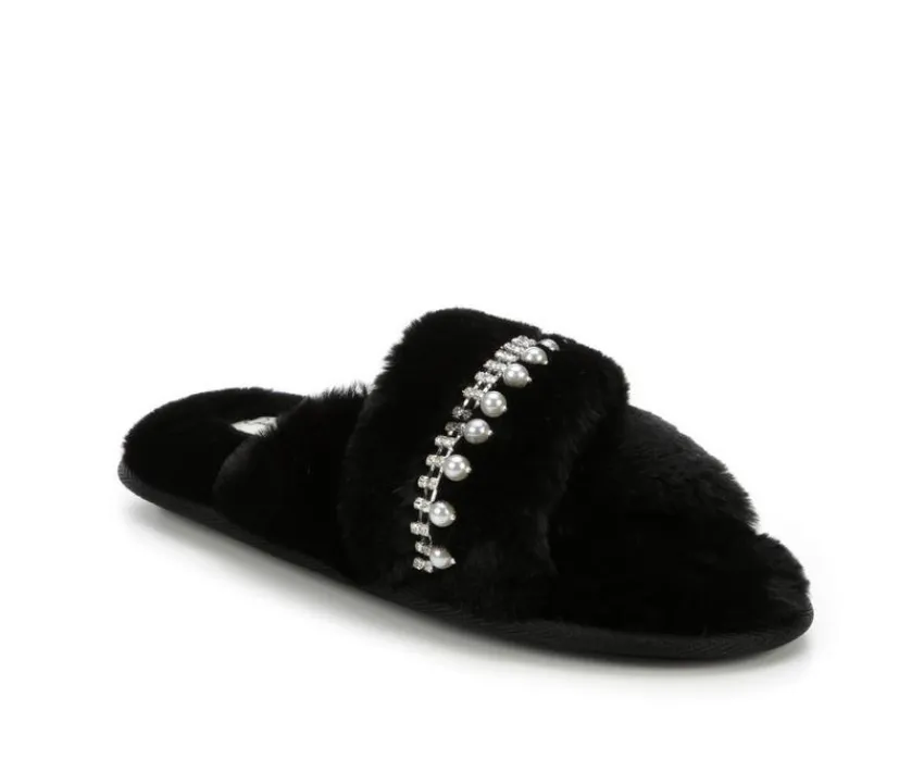 Jessica Simpson Slippers|Slippers>Pearl Fringe Cross Slide