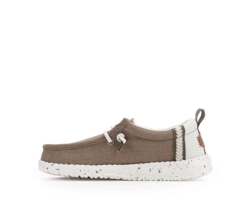 Kids' Little Kid & Big Kid Wally Craft Linen Casual Shoes|HEYDUDE Online