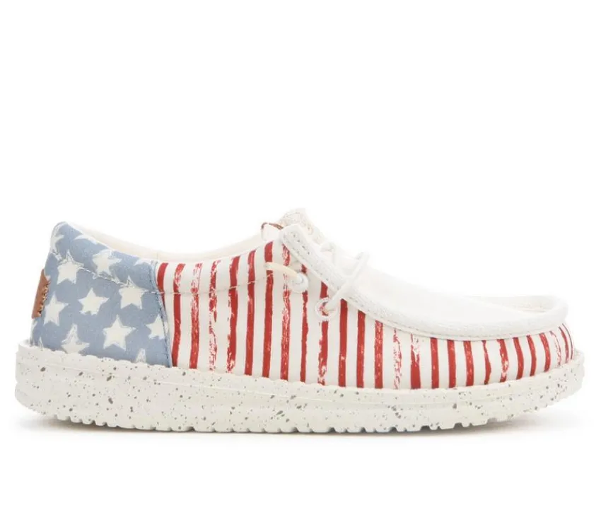 Kids' Little Kid & Big Kid Wallly Funk Americana Stars Casual Shoes|HEYDUDE New