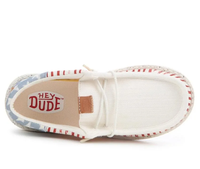 Kids' Little Kid & Big Kid Wallly Funk Americana Stars Casual Shoes|HEYDUDE New