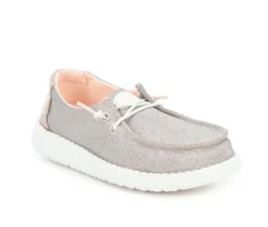 Kids' LittleKid & BigKid Wendy Youth Metallic Casual Shoes|HEYDUDE Outlet