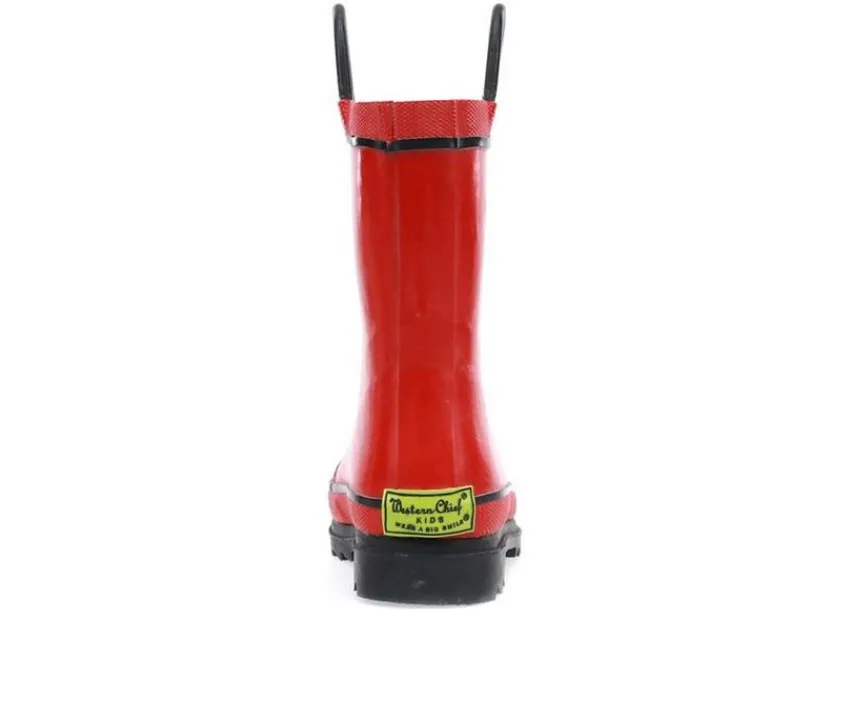 Western Chief Boots|Big Kid (Sizes 3.5-7)>Kids' Little Kid & Big Kid Firechief 2 Rain Boots
