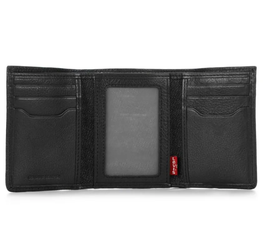 Leather Slim Trifold Wallet|Levi's Accessories Clearance