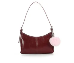 Madden Girl Handbags>Crinkle PU Shoulder Bag With Charms Handbag