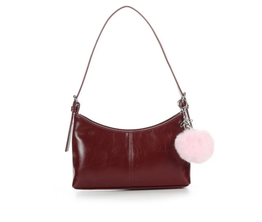 Madden Girl Handbags>Crinkle PU Shoulder Bag With Charms Handbag