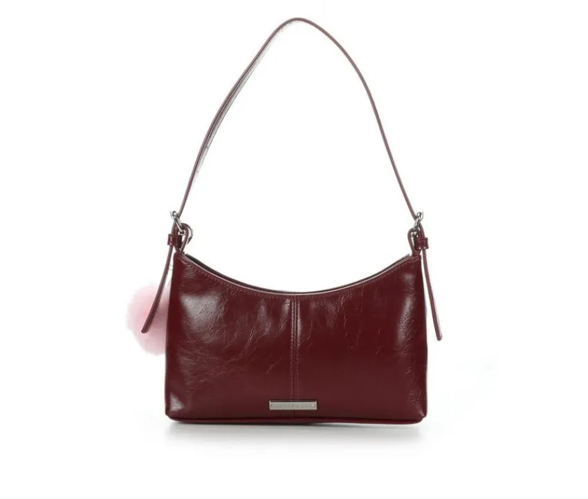 Madden Girl Handbags>Crinkle PU Shoulder Bag With Charms Handbag