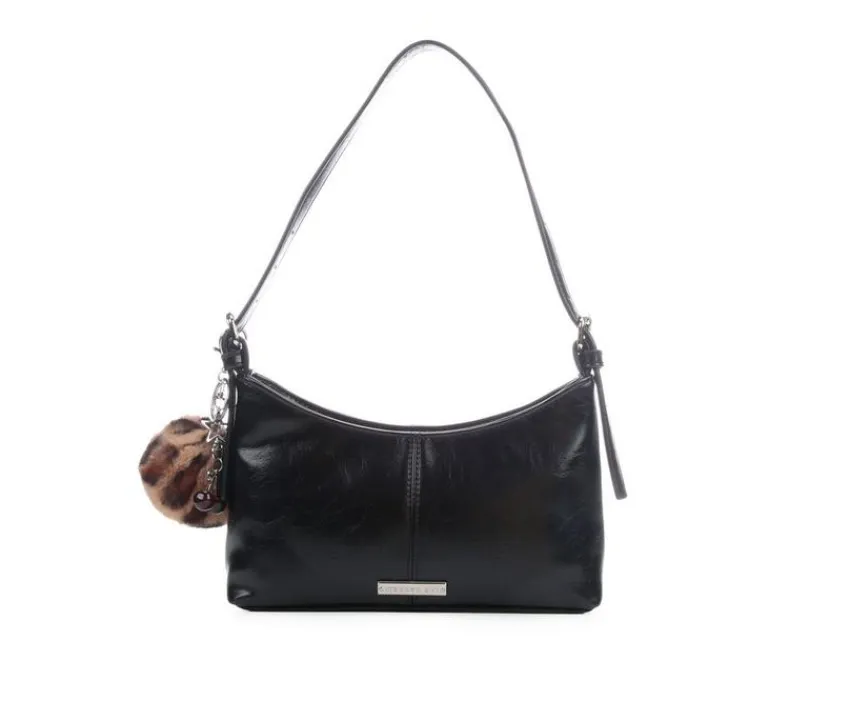 Crinkle PU Shoulder Bag With Charms Handbag|Madden Girl Online