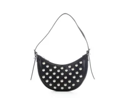PU Hardware Crescent Handbag|Madden Girl Online