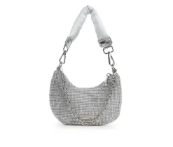 Rhinestone Mesh Mini Crossbody Handbag|Madden Girl