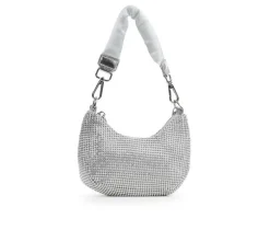 Rhinestone Mesh Mini Crossbody Handbag|Madden Girl