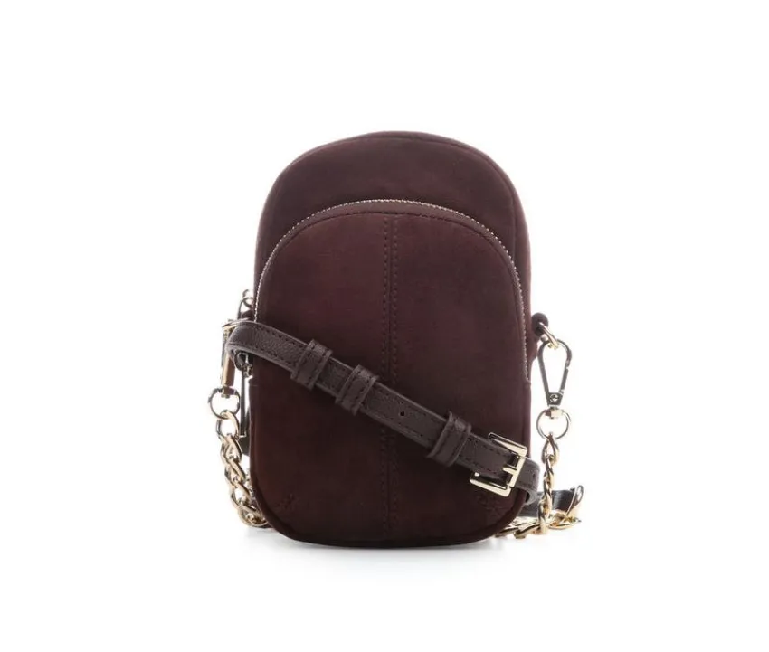 Madden Girl Crossbody|Handbags>Suede Chain Crossbody Handbag