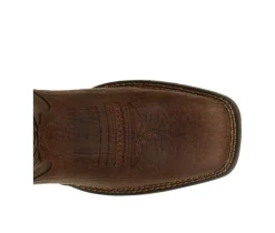 Men's Rebel Brown Distressed Flag Embroidery Western Boots|Durango