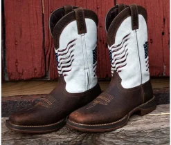Men's Rebel Distressed Flag Embroidery Western Boots|Durango Outlet