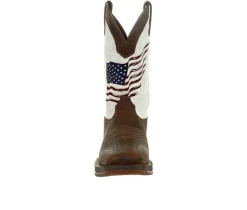 Men's Rebel Distressed Flag Embroidery Western Boots|Durango Outlet