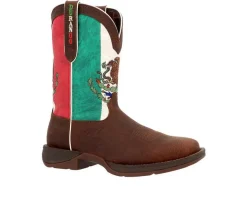 Men's Rebel Steel Toe Mexico Flag Western Steel Toe Work Boots|Durango Best