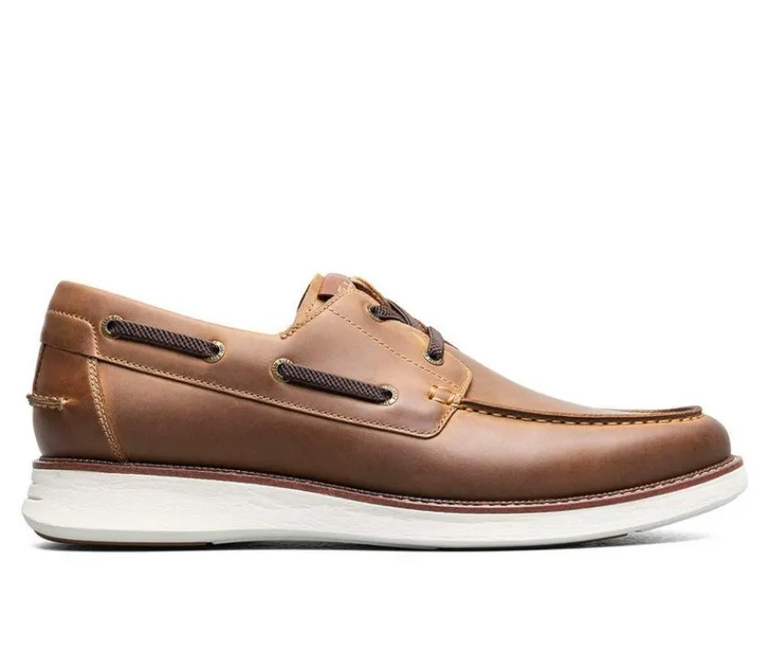 Men's Launch Moc Toe Elastic Lace Boat Shoes|Florsheim Best