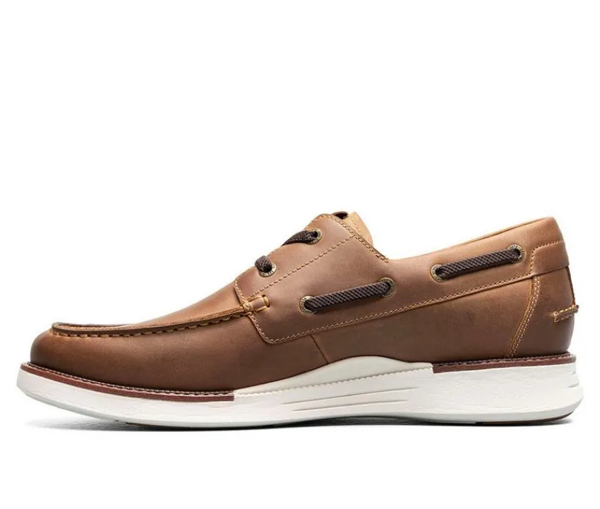 Men's Launch Moc Toe Elastic Lace Boat Shoes|Florsheim Best