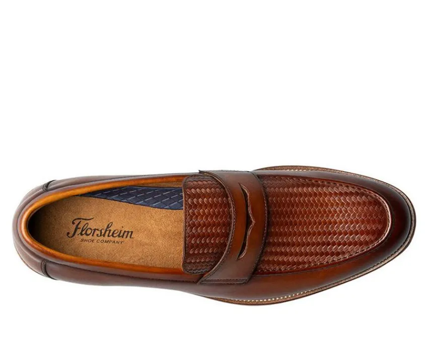Florsheim Dress>Men's Rucci Weave Moc Toe Penny Dress Loafers