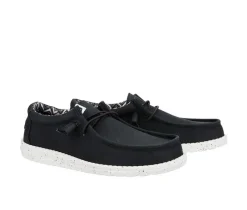 Men's Wally Stretch Canvas Wide Boat Shoes|HEYDUDE Hot