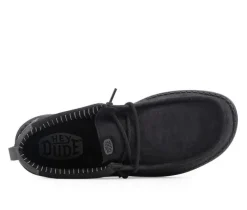 Men's Wally Vintage Classic Black Casual Shoes|HEYDUDE Hot