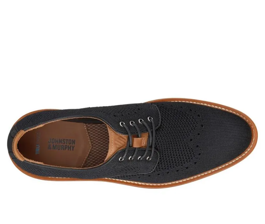 Men's Upton Wingtip Knit Dress Shoes|Johnston and Murphy Online