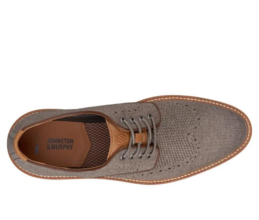 Johnston and Murphy Casual>Men's Upton Wingtip Knit Dress Shoes