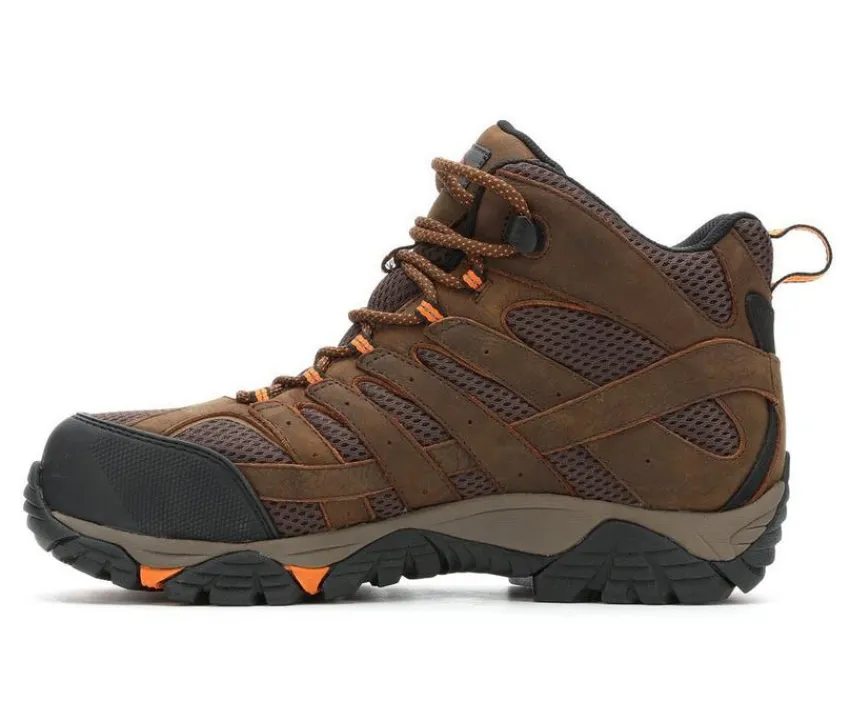 Men's Moab Vertex Mid Waterproof Comp Toe Work Boots|Merrell Work Outlet