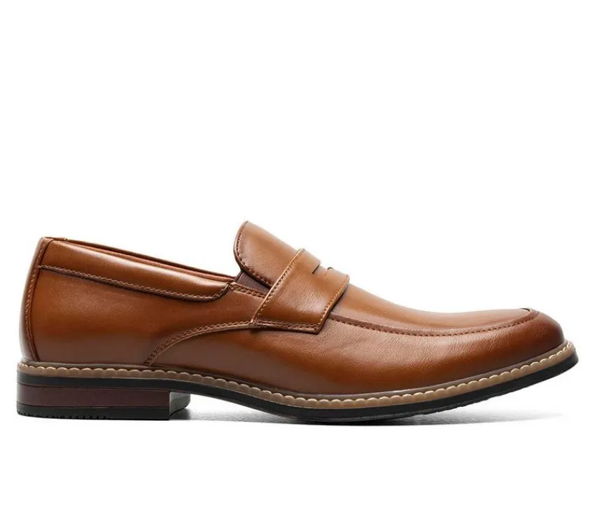 Nunn Bush Dress>Men's Carmelo Moc Toe Penny Loafer Dress Shoes