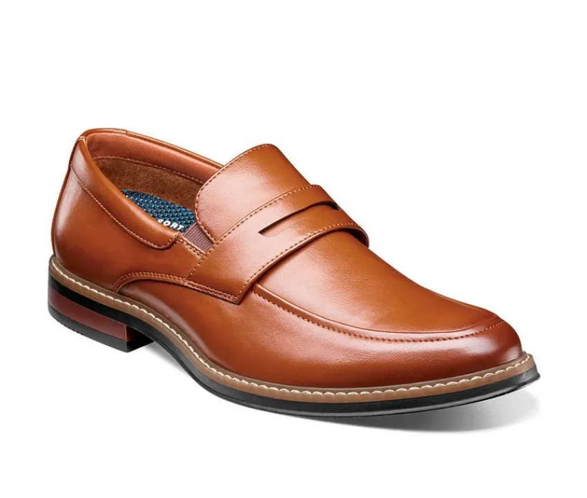 Nunn Bush Dress>Men's Carmelo Moc Toe Penny Loafer Dress Shoes