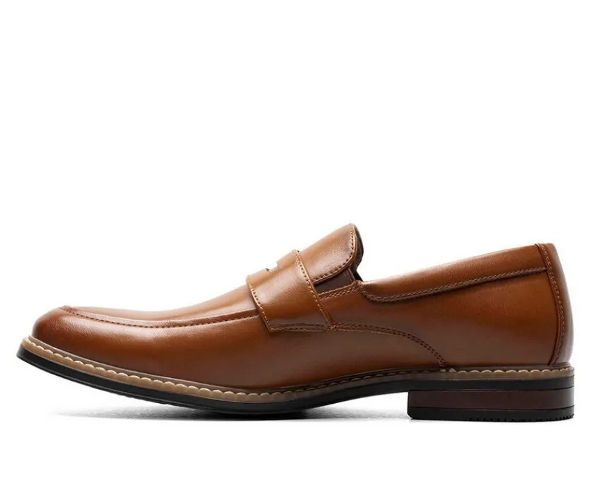 Nunn Bush Dress>Men's Carmelo Moc Toe Penny Loafer Dress Shoes