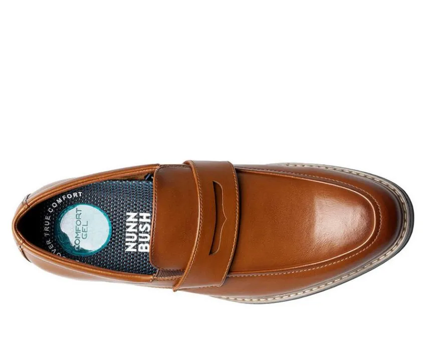 Nunn Bush Dress>Men's Carmelo Moc Toe Penny Loafer Dress Shoes