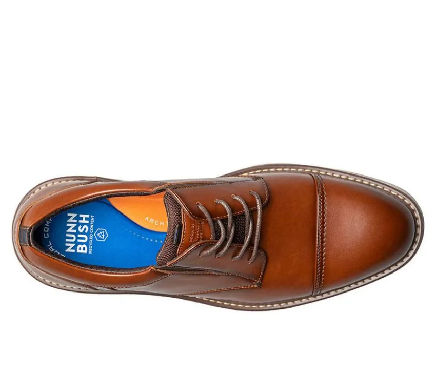 Nunn Bush Dress>Men's Gates Cap Toe Oxfords