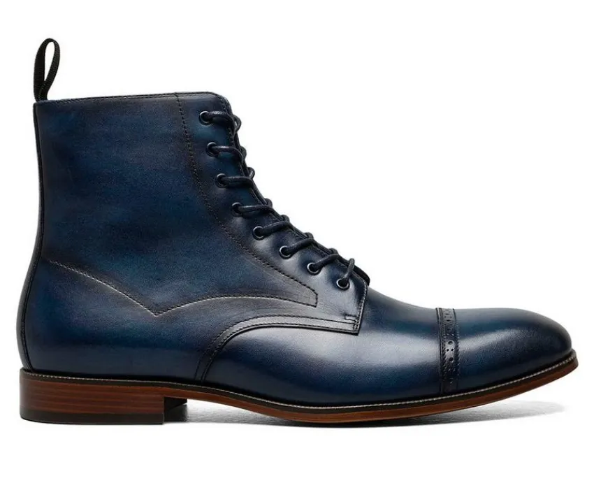Men's Henry Cap Toe Lace Boot Dress Shoes|Stacy Adams Outlet