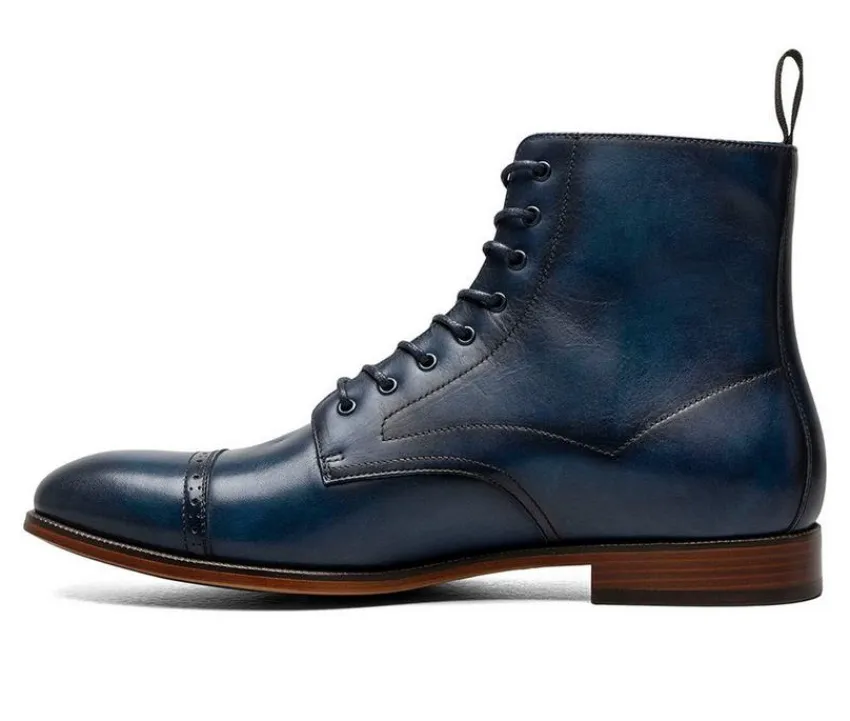 Men's Henry Cap Toe Lace Boot Dress Shoes|Stacy Adams Outlet