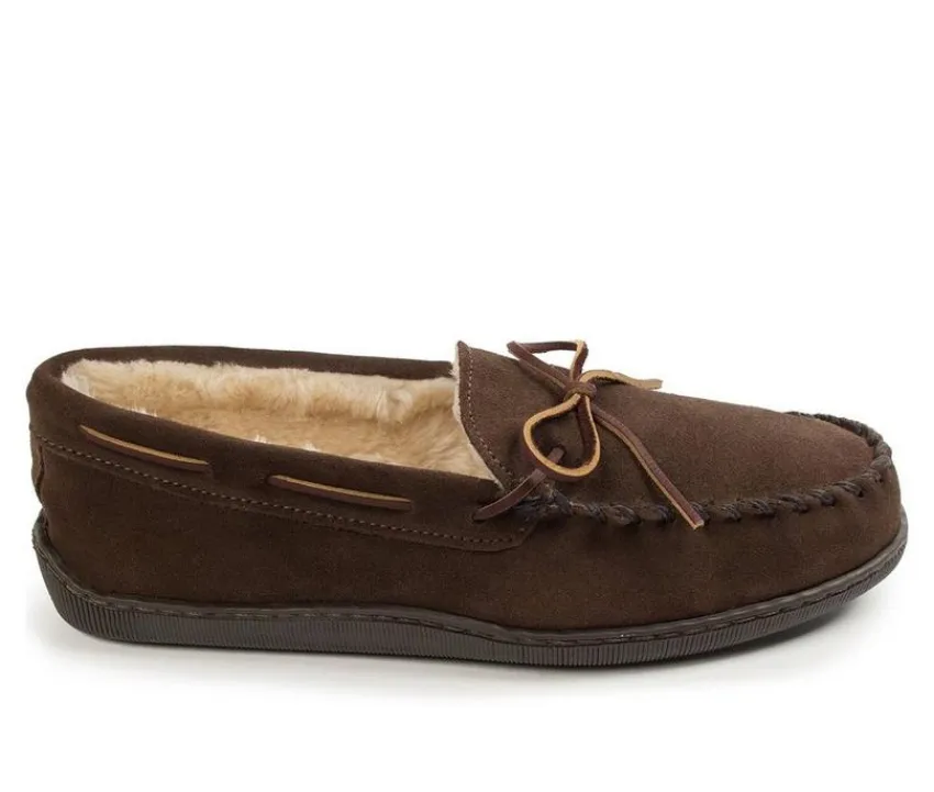 Minnetonka Men's|Slippers>Pile Lined Hardsole Slippers