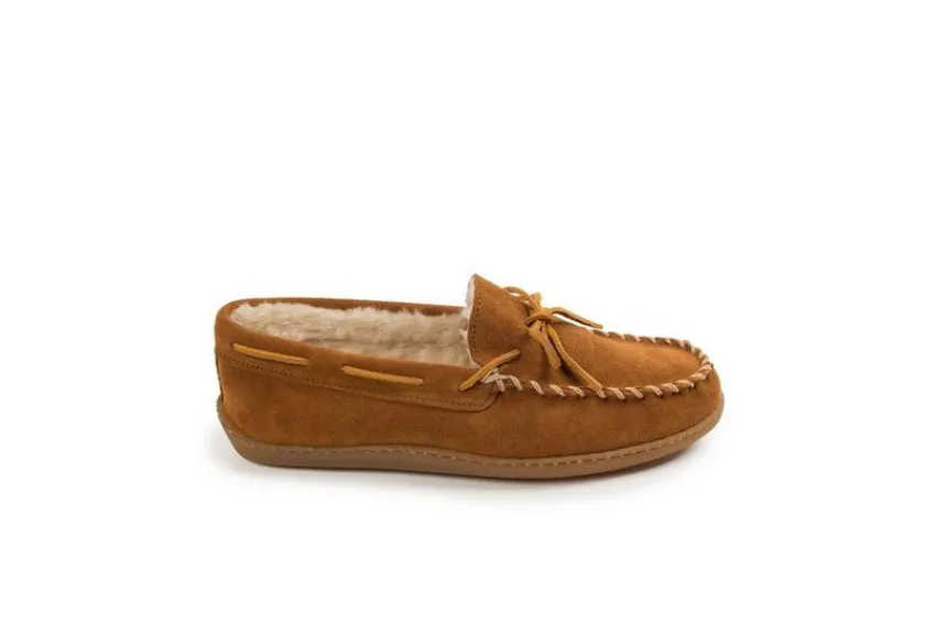 Pile Lined Hardsole Slippers|Minnetonka Discount