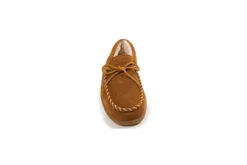 Pile Lined Hardsole Slippers|Minnetonka Discount