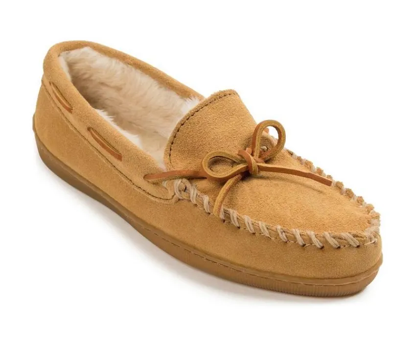 Minnetonka Slippers|Slippers>Women's Pile Lined Hardsole Moccasins