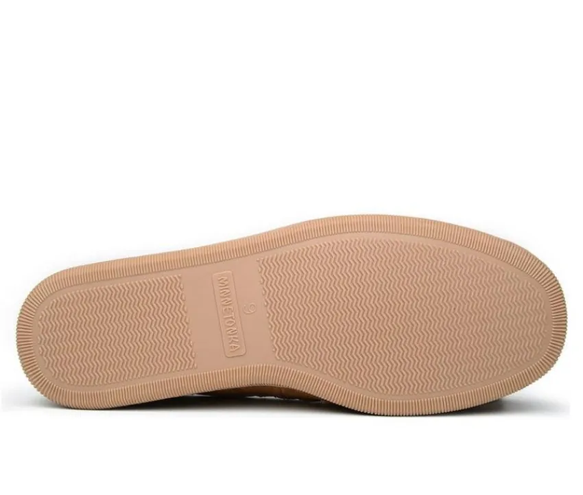 Minnetonka Slippers|Slippers>Women's Pile Lined Hardsole Moccasins