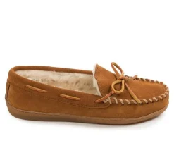 Women's Pile Lined Hardsole Moccasins|Minnetonka Clearance