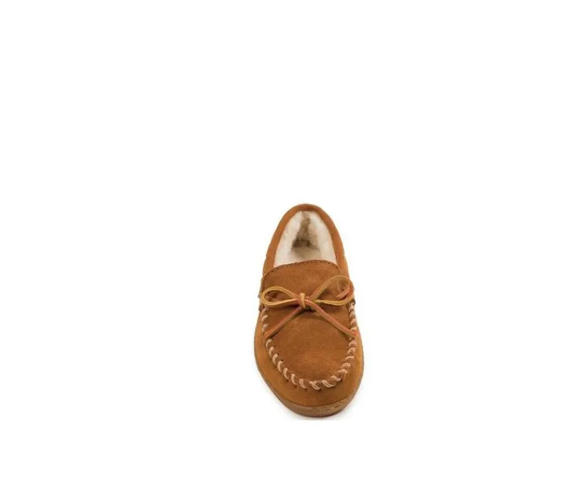 Minnetonka Slippers|Slippers>Women's Pile Lined Hardsole Moccasins