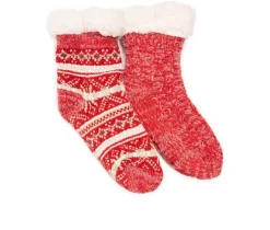 MUK LUKS Winter Essentials>2 Pack Chenille Cabin Sock