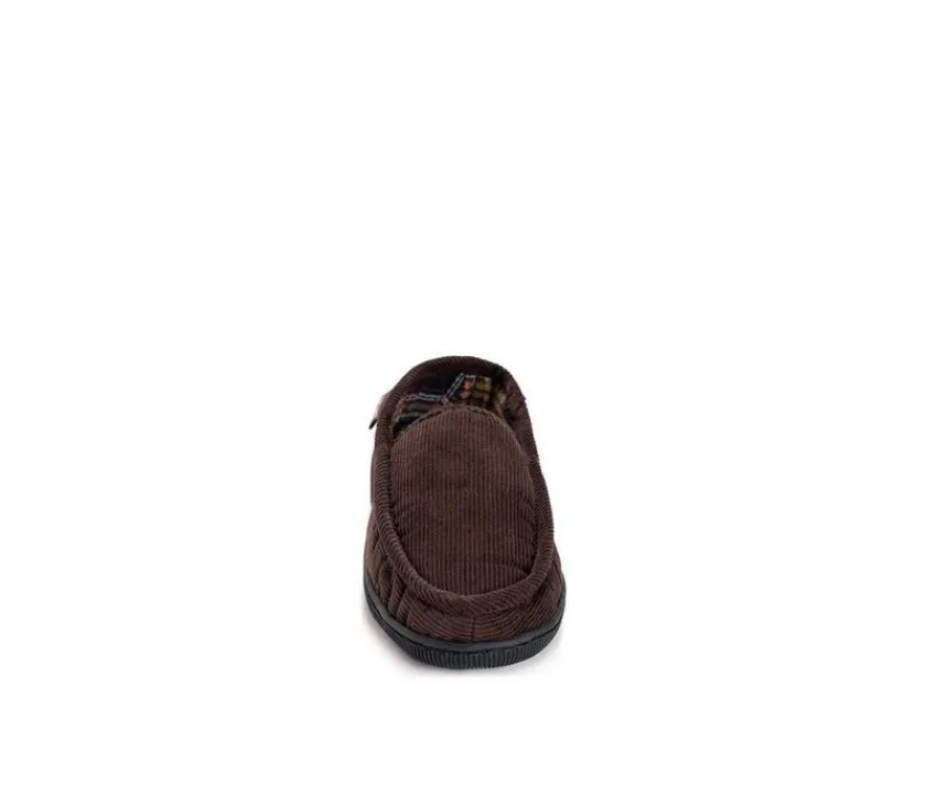 MUK LUKS Men's|Slippers>Cordurory Moccasin with Flannel Lining Slippers