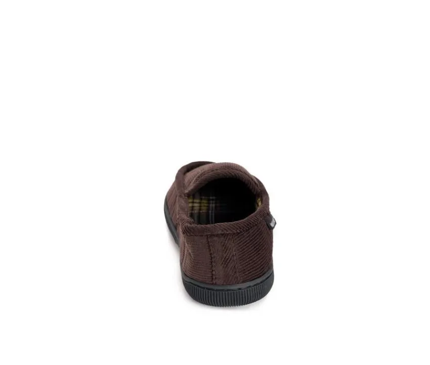 MUK LUKS Men's|Slippers>Cordurory Moccasin with Flannel Lining Slippers