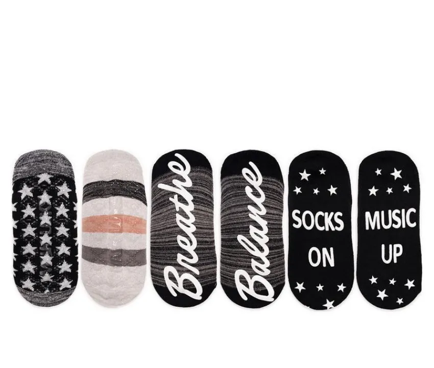 MUK LUKS Socks>Criss Cross Ballerina Socks 4pk Socks