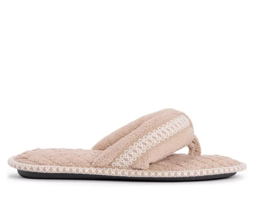 Darlene Micro Chenille Thong Slippers|MUK LUKS Clearance
