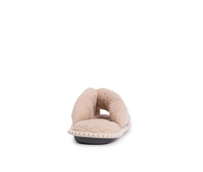 Darlene Micro Chenille Thong Slippers|MUK LUKS Clearance