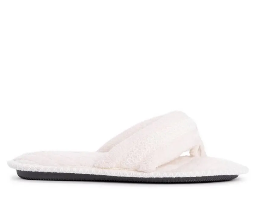 Darlene Micro Chenille Thong Slippers|MUK LUKS Clearance