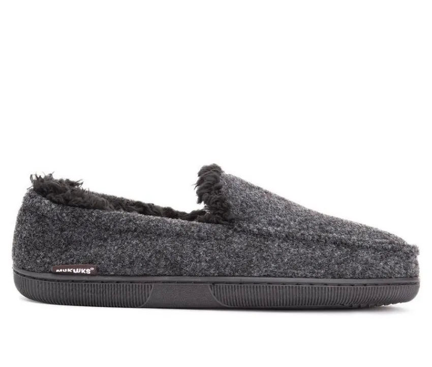 Men's Faux Wool Moccasin Slippers|MUK LUKS New