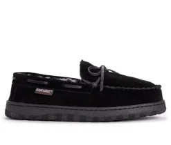 MUK LUKS Men's|Slippers>Men's Paul Printed Berber Suede Moccasins